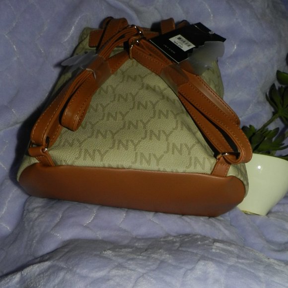 Jones New York Logo Haven Leather Backpack Toffee NEW/NWT! - Picture 7 of 15